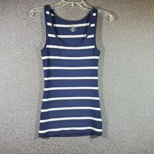 Old Navy Blue and White Striped Tank Top
